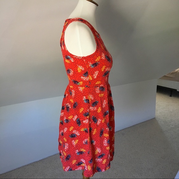 Coral Dandelion and Bow Tied Fit and Flare Mini delias - Picture 5 of 10